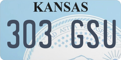 KS license plate 303GSU