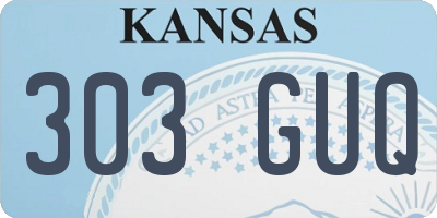 KS license plate 303GUQ