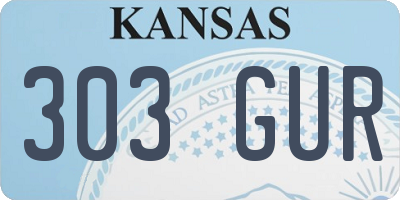 KS license plate 303GUR