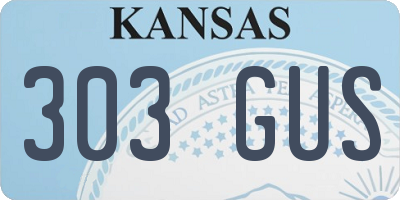 KS license plate 303GUS