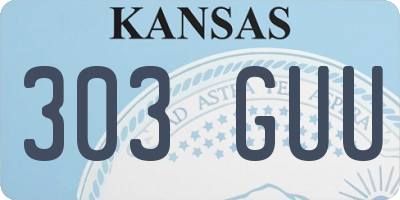 KS license plate 303GUU