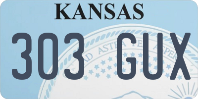 KS license plate 303GUX