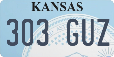 KS license plate 303GUZ