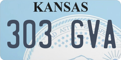 KS license plate 303GVA