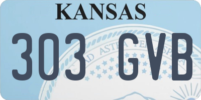 KS license plate 303GVB