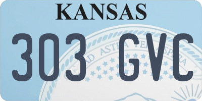 KS license plate 303GVC