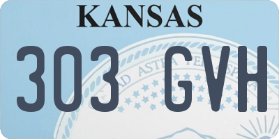 KS license plate 303GVH