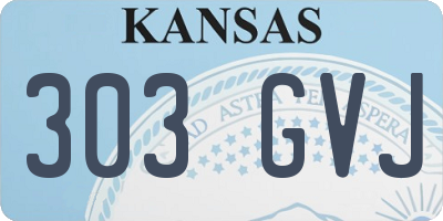 KS license plate 303GVJ