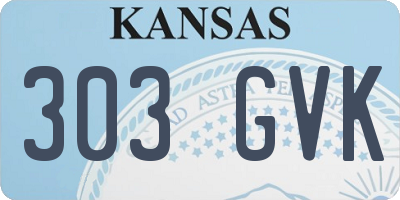 KS license plate 303GVK