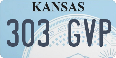 KS license plate 303GVP