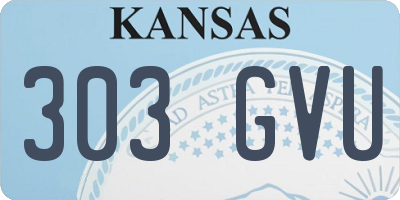 KS license plate 303GVU