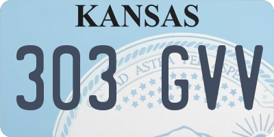 KS license plate 303GVV