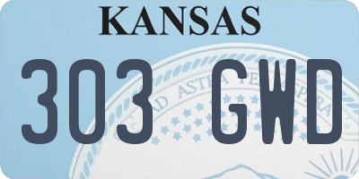 KS license plate 303GWD