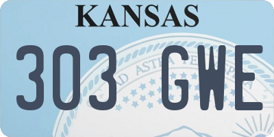 KS license plate 303GWE
