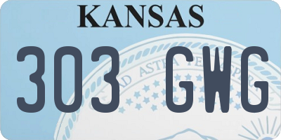 KS license plate 303GWG