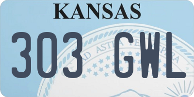 KS license plate 303GWL