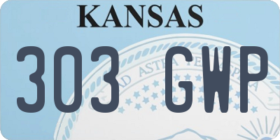 KS license plate 303GWP