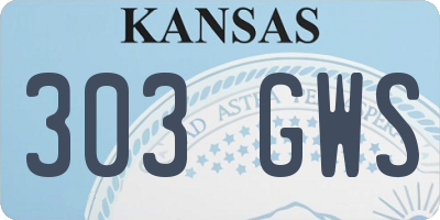 KS license plate 303GWS