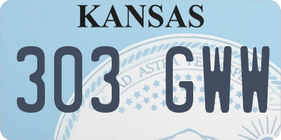 KS license plate 303GWW
