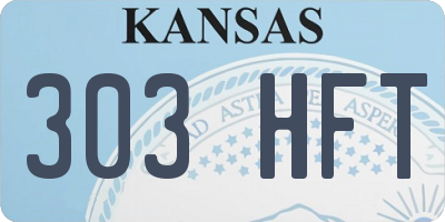 KS license plate 303HFT