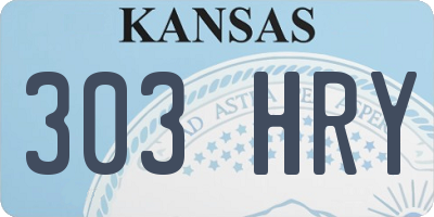 KS license plate 303HRY