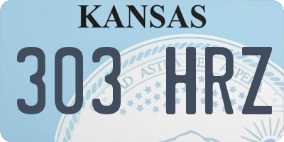 KS license plate 303HRZ