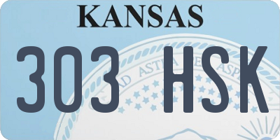 KS license plate 303HSK