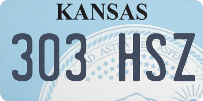 KS license plate 303HSZ