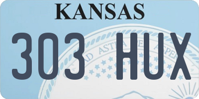 KS license plate 303HUX