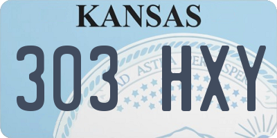 KS license plate 303HXY