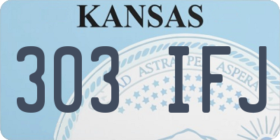 KS license plate 303IFJ
