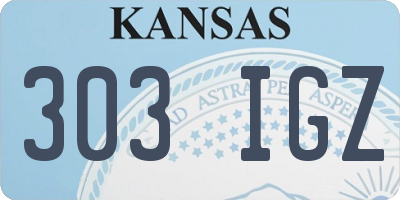 KS license plate 303IGZ