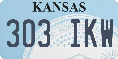 KS license plate 303IKW