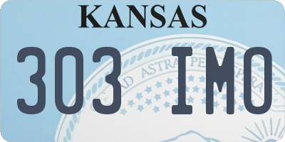 KS license plate 303IMO
