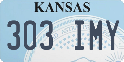 KS license plate 303IMY