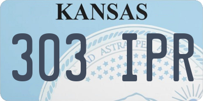 KS license plate 303IPR