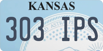 KS license plate 303IPS