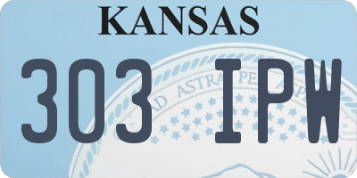KS license plate 303IPW