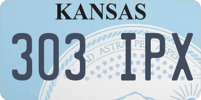 KS license plate 303IPX
