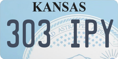 KS license plate 303IPY