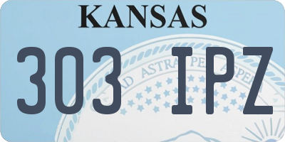 KS license plate 303IPZ