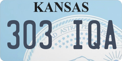 KS license plate 303IQA
