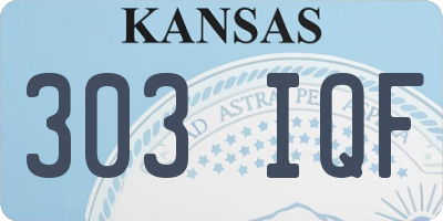 KS license plate 303IQF
