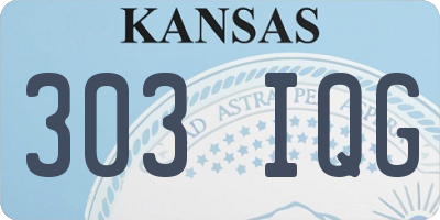 KS license plate 303IQG