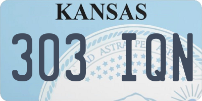 KS license plate 303IQN