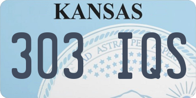 KS license plate 303IQS