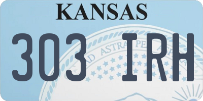 KS license plate 303IRH
