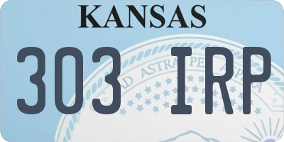 KS license plate 303IRP