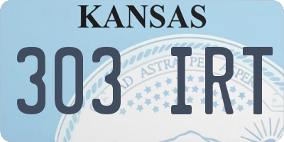 KS license plate 303IRT