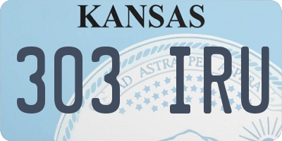 KS license plate 303IRU